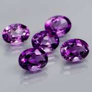 Glittering 5.98ct 8x6mm real Bolivian Amethyst set