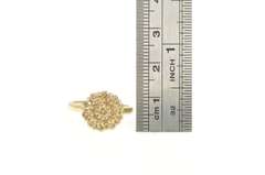 10K Yellow Gold 1.00 Ctw Diamond Round Halo Cluster Vintage Ring