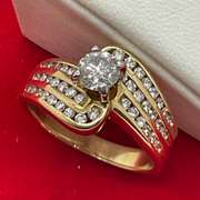 CERTIFIED BRAND NEW 14K GOLD AND DIAMOND RING