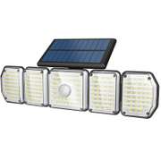 Rotatable 5 Heads 214LED Solar Sensor Wall Light