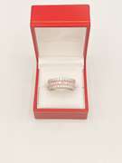 Stunning Pink & White Sapphire Band Ring