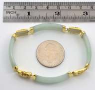 Fashionable 14k and Jade Bracelet