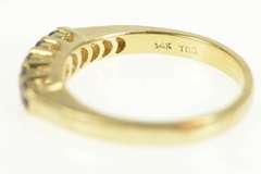 14K Yellow Gold Sapphire Classic Stackable Wedding Band Ring