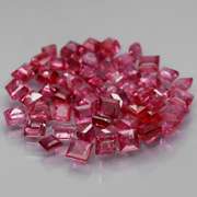 Outstanding 4.09ct 55 piece princess cut Ruby set