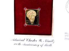 6 1st Day Issues with 22KT Gold Replica Stamps