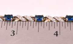 Vermeil Blue Stone & Illusion Style Bracelet