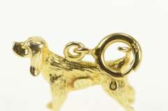 14K Yellow Gold 3D Dog Hound Puppy Pet Animal Charm/Pendant