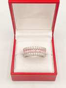 Stunning Pink & White Sapphire Band Ring