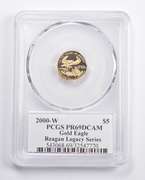 PR69 DCAM 2000-W $5 American 1/10 Oz Gold Eagle Reagan Legacy PCGS