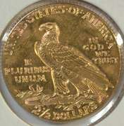 Lustrous 1911 US $2.50 Indian Gold Piece. Nice