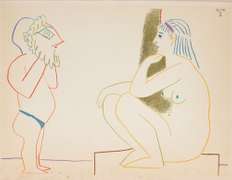 Picasso from rare limited edition. Original lithograph on paper