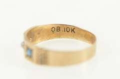 10K Yellow Gold Victorian Turquoise Ornate Child's Baby Ring