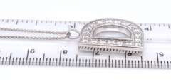Brilliant White Gold Diamond Initial D Pendant on Chain