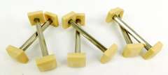 4 Vintage French Ivorine Knife Rests