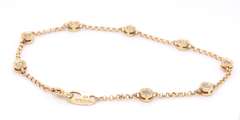 Dazzling Yellow Gold Diamond Station Bracelet