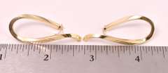 Amazing Twisting Hoop Earrings in 14K Yellow Gold