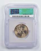 MS63 2007 Washington Pres. $1 Double Error Strk Thru Missing Edge ICG