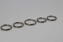 Lot of 16 Titanium Rings Brushed Finish Various Sizes 3mm Bands