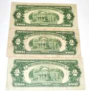 3 1928 G Red Seal US Notes