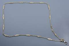 Proper 14K WG 24.5 Inch Pocket Watch Chain