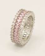 Stunning Pink & White Sapphire Band Ring