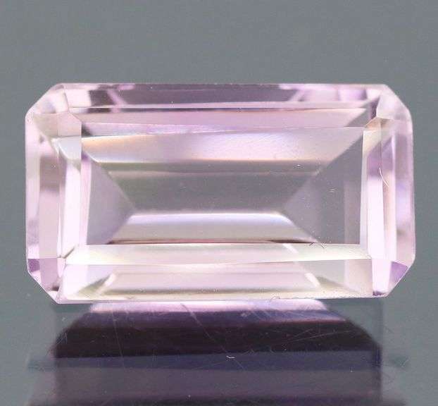 Bright violet 11.98ct emerald cut Amethyst