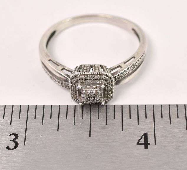 Sterling Silver Diamond Ring