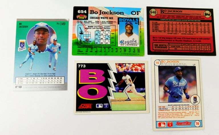 5 Bo Jackson Baseball Cards
