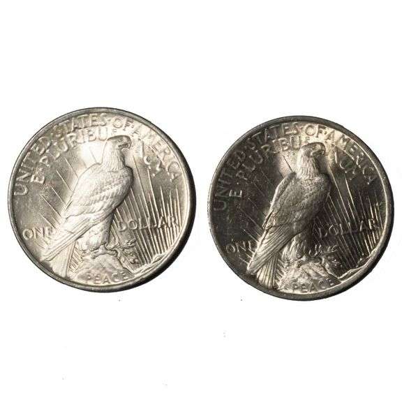 2 BU 1922 Peace Dollars