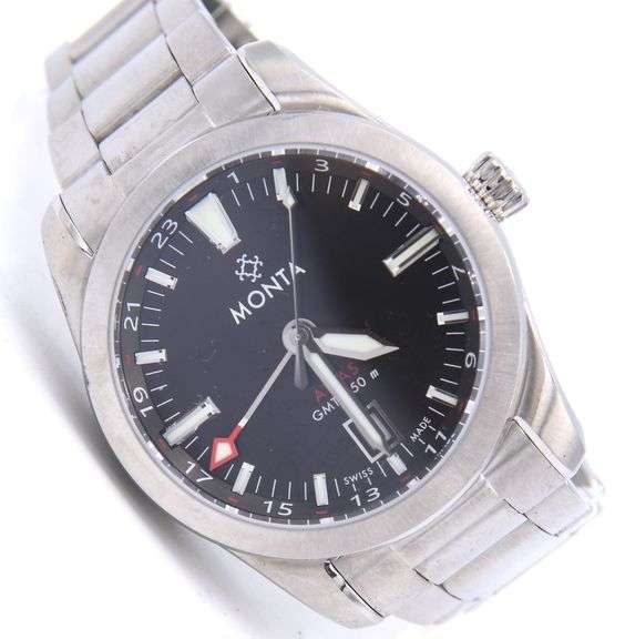 Monta Atlas GMT 24 Hour Date Automatic 38.5mm Watch