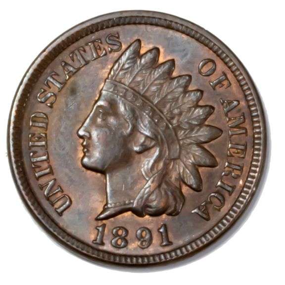 Very Near Unc 1891 Indian Head Cent