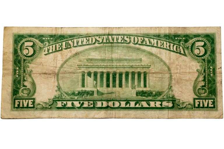 $5 Bloomington Indiana  National Bank  1929 Series National Note