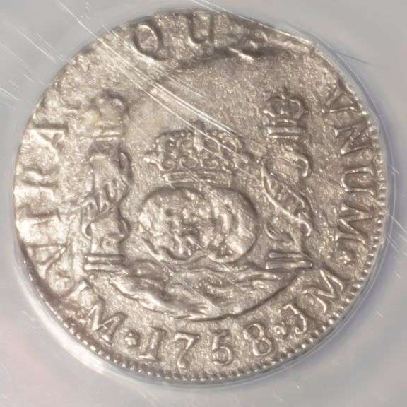 1758 M,o Mexico 2 Reales Anacs Select