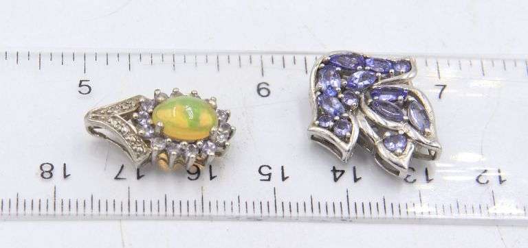 Group lot of vintage 925 sterling silver pendants