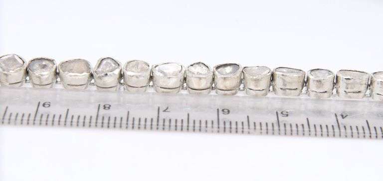 Unique white sapphire tennis bracelet