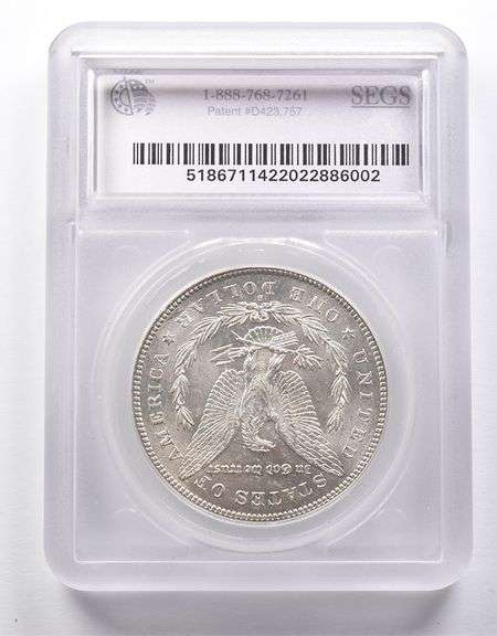 MS63 1878-S Morgan Silver Dollar SEGS