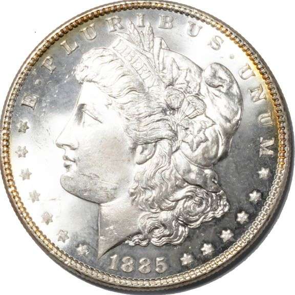 1885 Frosty White Near Proof like BU Morgan Dollar