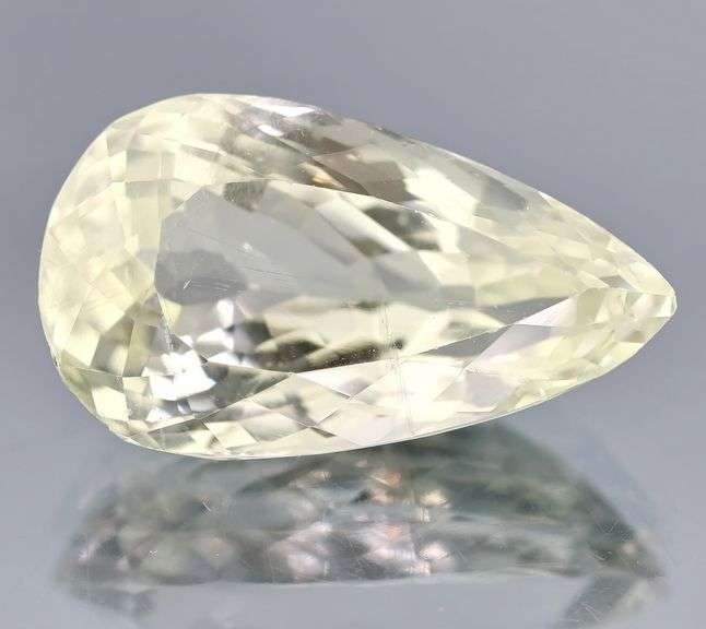 Remarkable 24.41ct high fire platinum blonde Kunzite