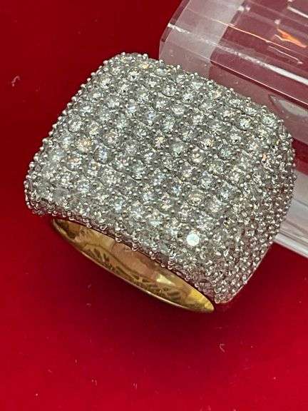 CERTIFIED 14K GOLD AND DIAMOND RING 5.50 CARAT