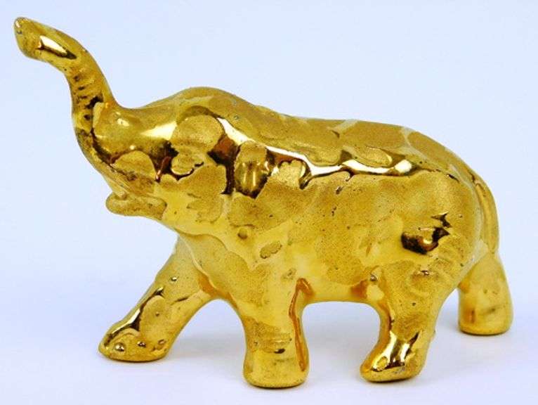 Miniature Weeping Bright Gold Elephant