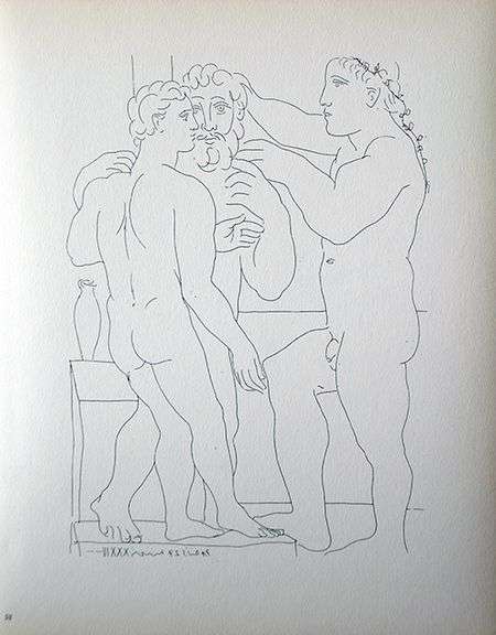 PABLO PICASSO, THREE NUDE MEN