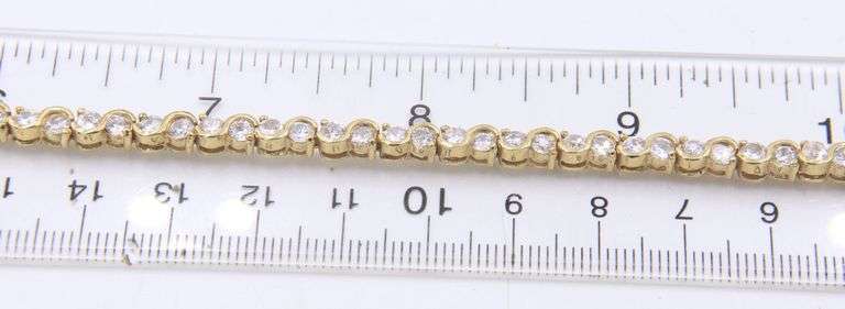 Group lot of 2 cubic zirconia bracelets in 925 sterling silver