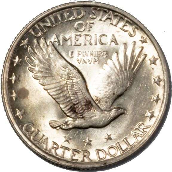 Frosty White BU 1923 Standing Liberty Quarter