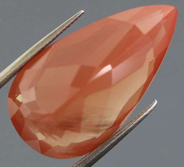 Huge! 12.76ct color shifting peach and green Andesine
