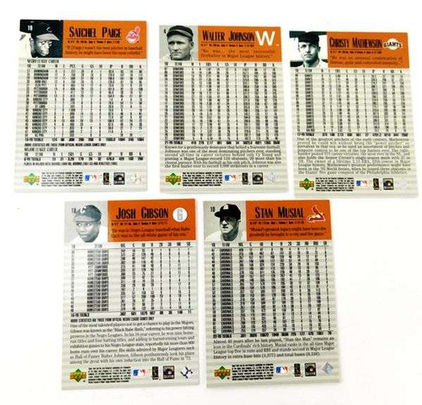 5 Upper Deck Century Legend Baseball Cards