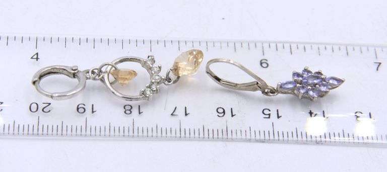 Big group lot of vintage 925 sterling silver earrings