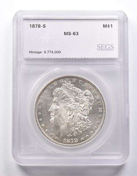 MS63 1878-S Morgan Silver Dollar SEGS
