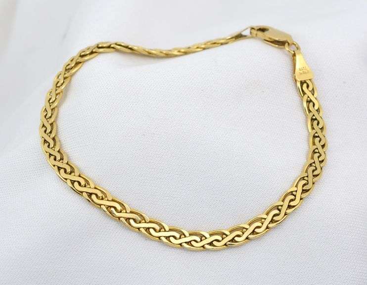 Useful 14K YG Wheat Link Bracelet