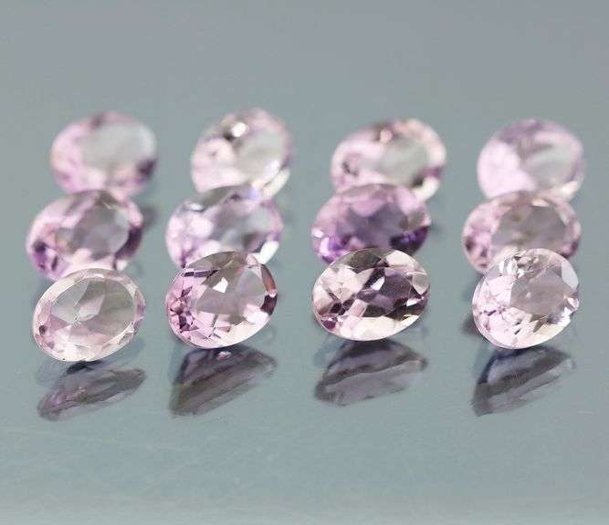 Glittering 13.15ct 8x6mm real Brazilian Amethyst set