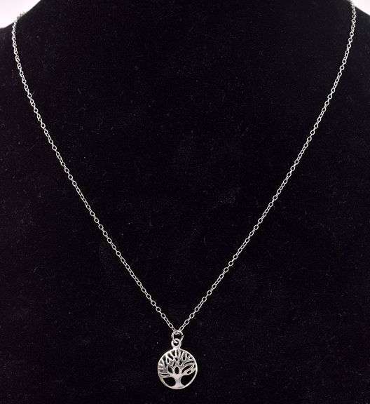 Sterling Silver Tree Of Life Pendant Necklace